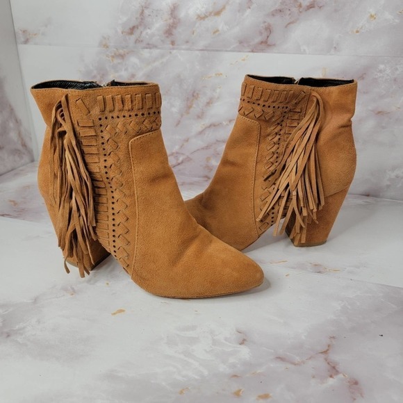 REBECCA Minkoff Ilan fringe Suede heel Booties - Picture 13 of 13
